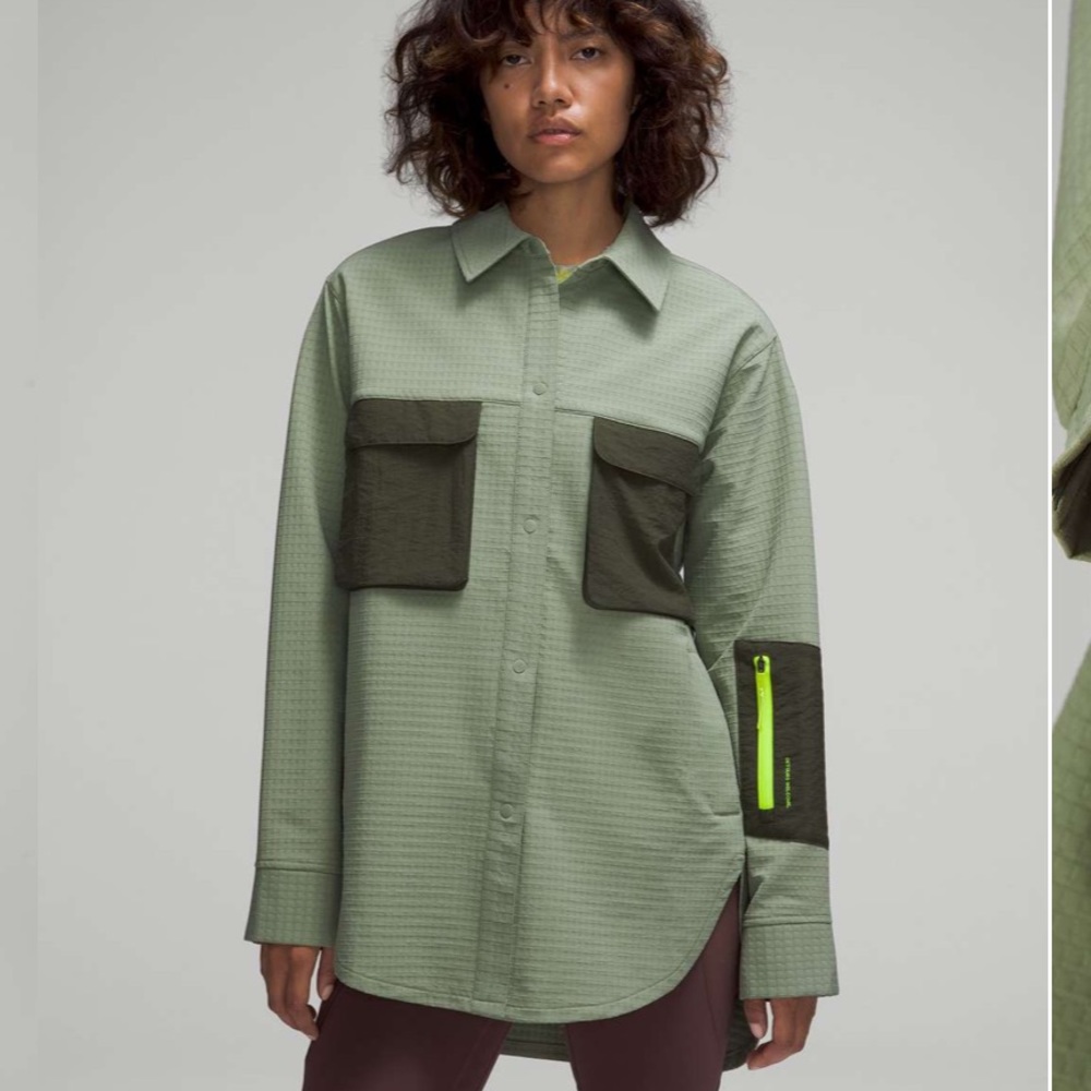Lululemon grid fleece hiking over shirt